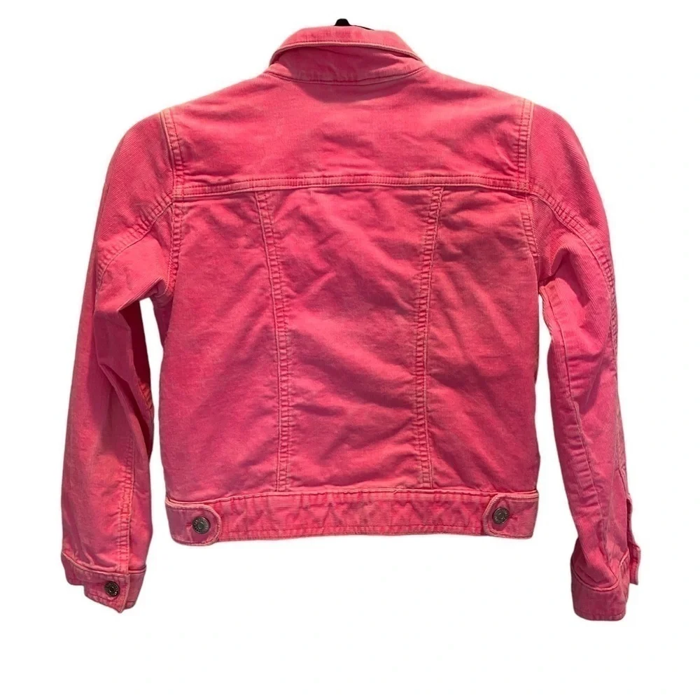 Gymboree Girls size Large (10-12) bright pink sun washed corduroy jacket